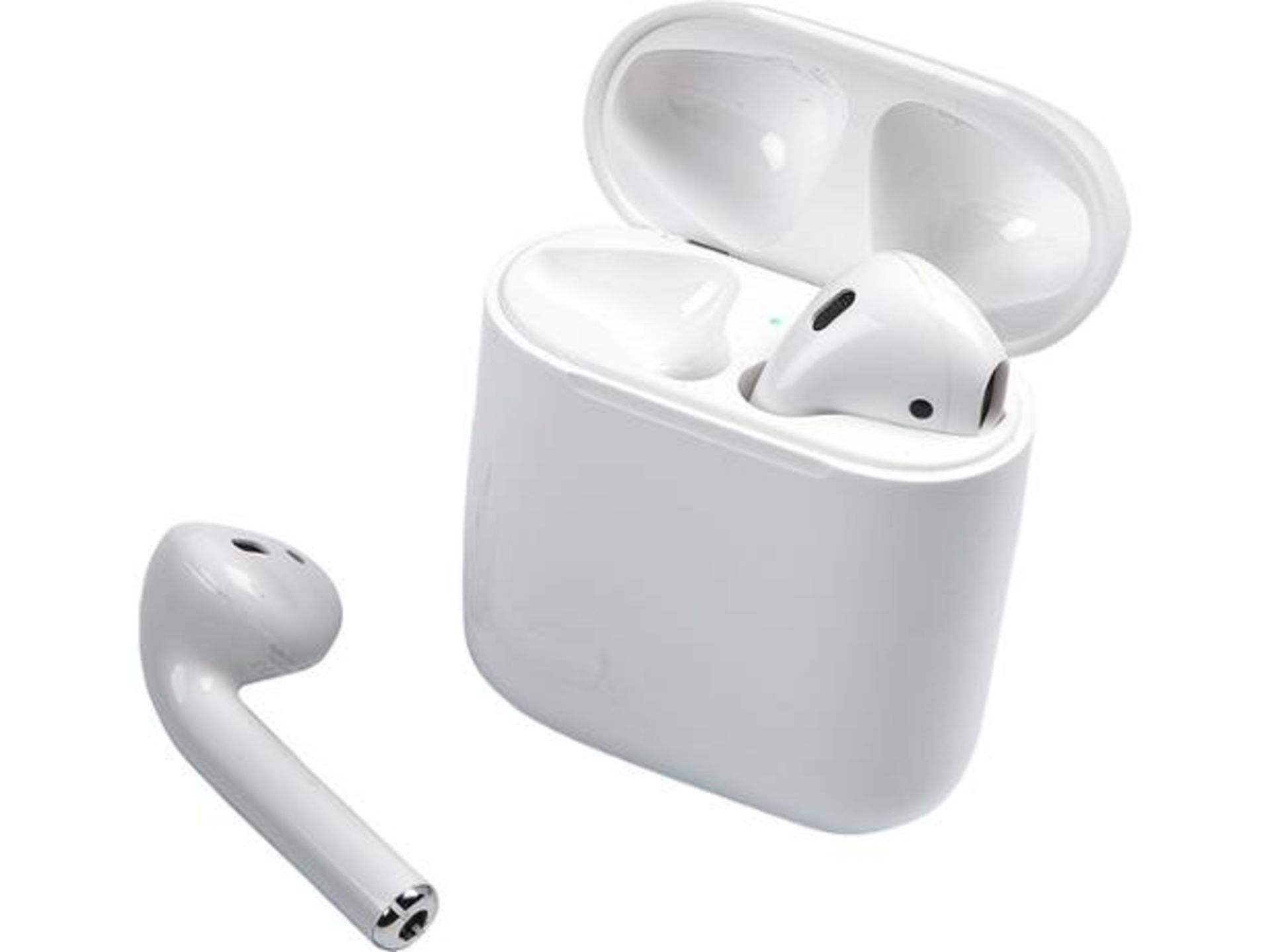 1 BOXED APPLE AIRPODS WITH CHARGING CASE (2ND GENERATION) RRP Â£139.99 (POWER ON WORKING)