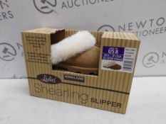 1 BOXED BRAND NEW PAIR OF LADIES SHEARLING SLIPPER UK SIZE 6 RRP Â£29