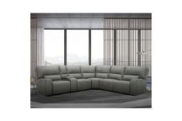 1 GILMAN CREEK SWEENY FABRIC RECLINING SECTIONAL SOFA WITH POWER HEADRESTS RRP Â£2999 (PICTURES
