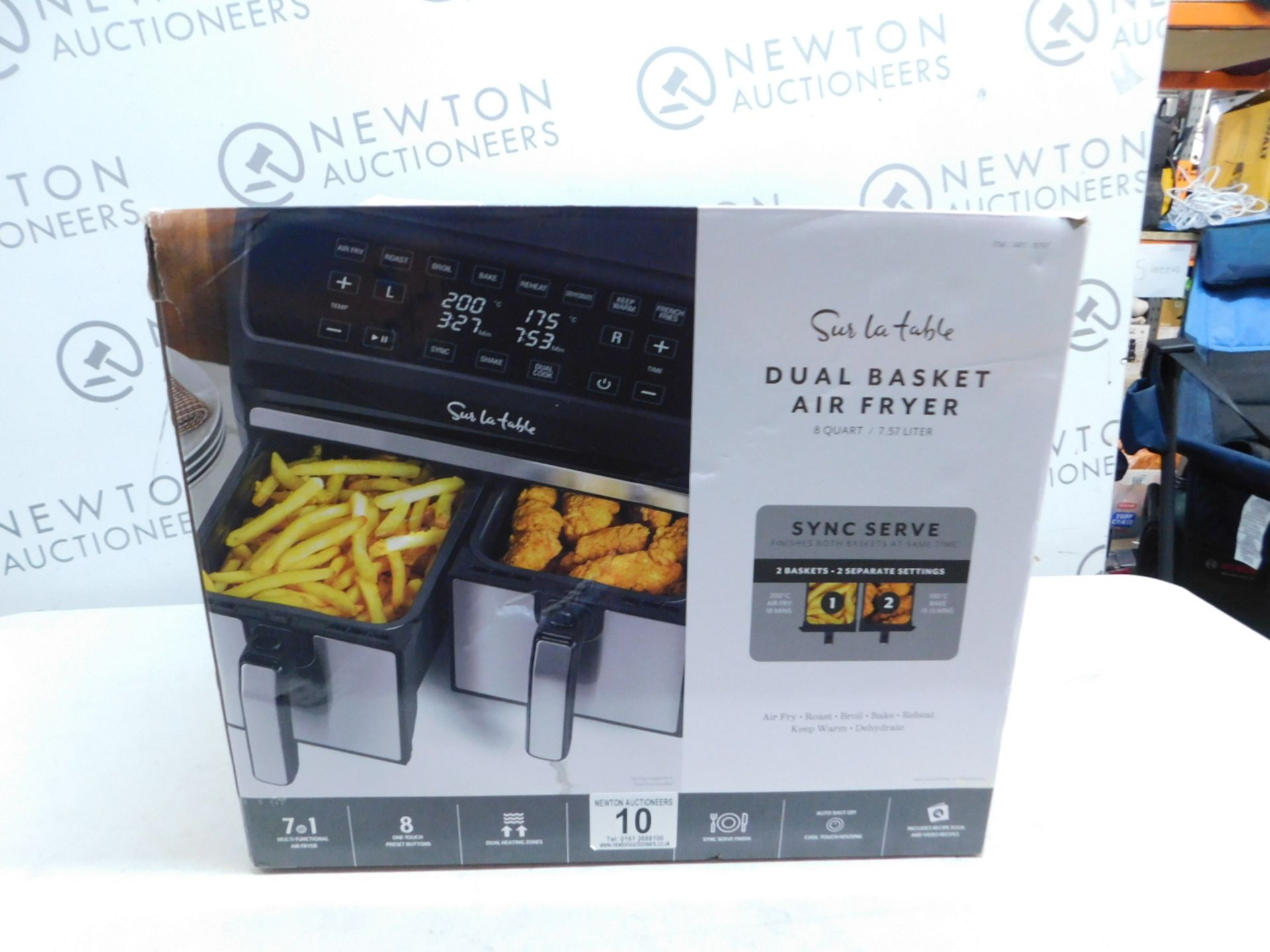 1 BOXED SUR LA TABLE DUAL BASKET AIR FRYER 7.57 LITER RRP Â£149.99