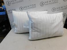 1 SET OF 2 HOTEL GRAND DOUBLE TOP GOOSE FEATHER & GOOSE DOWN PILLOWS RRP Â£29.99