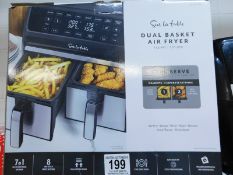 1 BOXED SUR LA TABLE DUAL BASKET AIR FRYER, 7.6L RRP Â£129