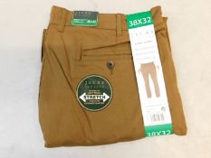 1 BRAND NEW MENS JACHS NEW YORK BOWIE CHINO SIZE 38 X 32 RRP Â£19