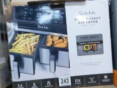 1 BOXED SUR LA TABLE DUAL BASKET AIR FRYER, 7.6L RRP Â£129