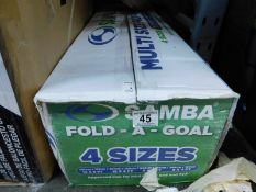 1 BOXED SAMBA MULTI SIZE FOLDING FOOTBALL GOAL RRP Â£129