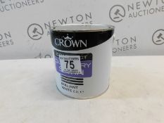 1 CROWN CONTRACT QUICK DRY SATIN BRILLIANT WHITE 2.5L Â£34.99