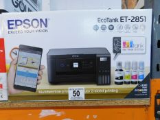 1 BOXED EPSON ECOTANK ET-2851 A4 COLOUR MULTIFUNCTION INKJET PRINTER RRP Â£299