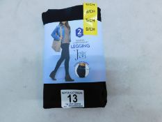 1 BRAND NEW JEZEBEL SUEDED LIGHTWEIGHT LEGGINGS 2 PACK SIZE S RRP Â£19