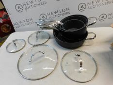 1 STARFRIT THE ROCK 10 PIECE (APPROX) NON-STICK COOKWARE PAN SET RRP Â£149.99