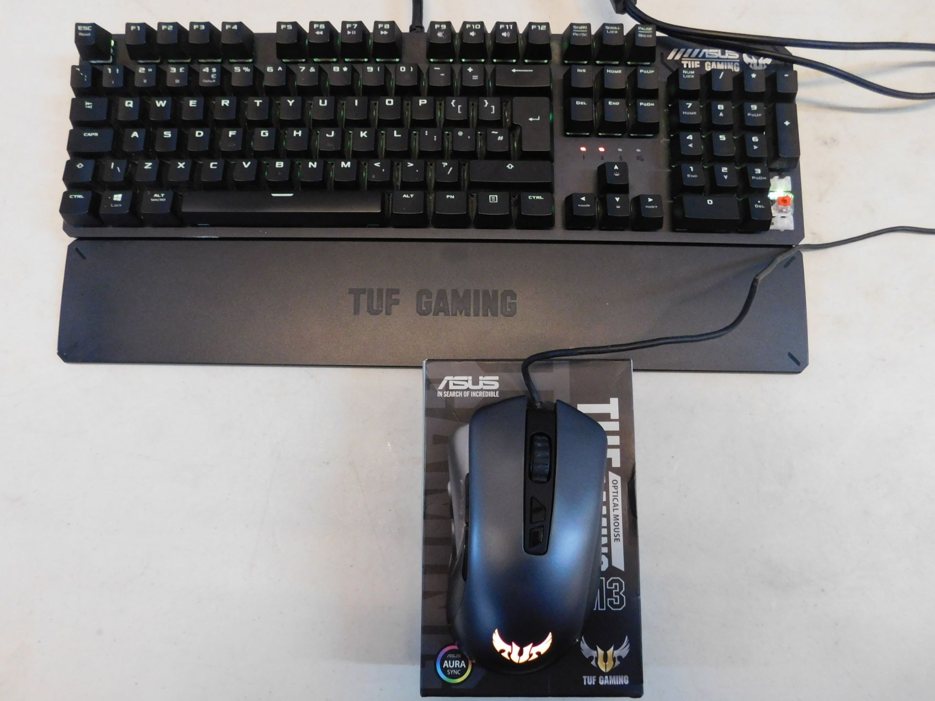 1 ASUS TUF GAMING K3 RGB MECHANICAL KEYBOARD AND M3 OPTICAL MOUSE RRP Â£129