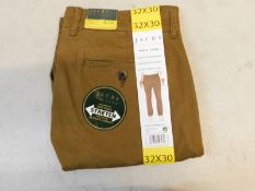 1 BRAND NEW MENS JACHS NEW YORK BOWIE CHINO SIZE 32 X 30 RRP Â£19