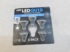 1 PACK OF 5 FEIT ELECTRIC GU10 LED DIMMABLE 50W REPLACEMENT BULBS RRP Â£29.99