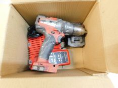 1 MILWAUKEE M18FPD FUEL PERCUSSION DRILL WITH BATTERY AND CHARGER RRP Â£149