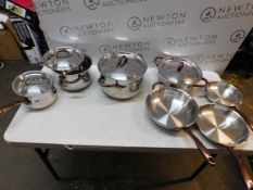 1 BERGHOFF OURO GOLD 11 (APPROX) PIECE COOKWARE SET RRP Â£399
