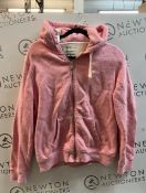 1 LADIES JACK WILLS ZIP HOODIE IN PINK SIZE L RRP Â£24.99