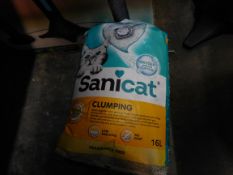 1 BAG OF SANICAT CLUMPING UNSCENTED CAT LITTER RRP Â£19.99