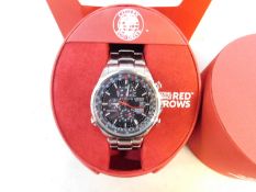 1 BOXED MENS CITIZEN ECO-DRIVE RED ARROWS AEROBATIC TEAM RADIO CONTROLLED CHRONOGRAPH STAINLESS