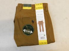 1 BRAND NEW MENS JACHS NEW YORK BOWIE CHINO SIZE 32 X 30 RRP Â£19