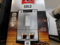 1 BOXED MELITTA SOLO FROSTED BLACK BEAN TO CUP COFFEE MACHINE E950-544 RRP Â£329.99