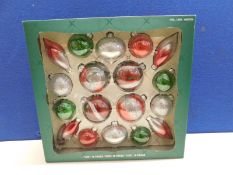 1 BOXED HAND DECORATED GLASS ORNAMENTS RRP Â£29.99