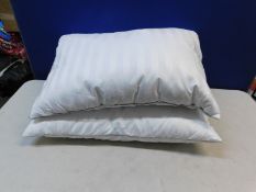 1 SET OF 2 HOTEL GRAND DOUBLE TOP GOOSE FEATHER & GOOSE DOWN PILLOWS RRP Ã‚Â£29.99