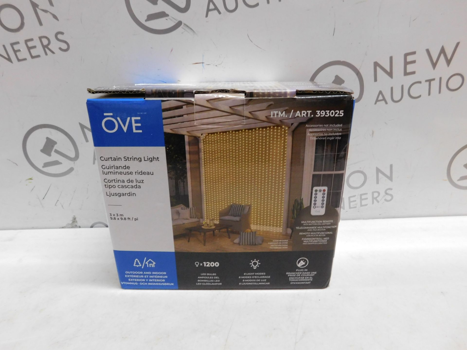 1 BOXED OVE DECORS INDOOR/OUTDOOR CURTAIN STRING LIGHTS RRP Â£49