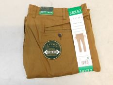 1 BRAND NEW MENS JACHS NEW YORK BOWIE CHINO SIZE 38 X 32 RRP Â£19