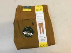 1 BRAND NEW MENS JACHS NEW YORK BOWIE CHINO SIZE 32 X 30 RRP Â£19