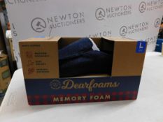 1 BOXED PAIR OF DEARFOAMS MENS SIZE L MEMORY FOAM SLIPPERS RRP Â£34.99