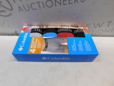 1 BOXED PACK OF 4 COLUMBIA PERFORMANCE BOXERS SIZE M RRP Â£22.99