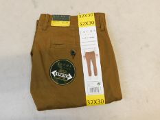 1 BRAND NEW MENS JACHS NEW YORK BOWIE CHINO SIZE 32 X 30 RRP Â£19