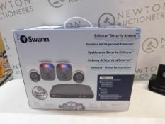 1 BOXED SWANN 4 CHANNEL 1080P 1TB DVR RECORDER WITH 2 X ENFORCER BULLET AND 2 X ENFORCER DOME