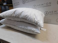 1 SET OF 2 HOTEL GRAND DOUBLE TOP GOOSE FEATHER & GOOSE DOWN PILLOWS RRP Ã‚Â£29.99