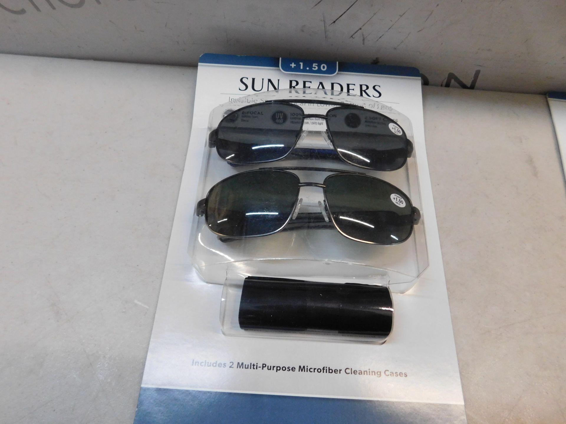 1 PACK OF SUN READER READING GLASSES IN STRENGTH +1.50 RRP Â£19.99