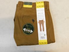 1 BRAND NEW MENS JACHS NEW YORK BOWIE CHINO SIZE 32 X 30 RRP Â£19