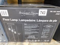 1 BOXED BRIDGEPORT DESIGNS 3 ARM FLOOR LAMP RRP Â£129.99