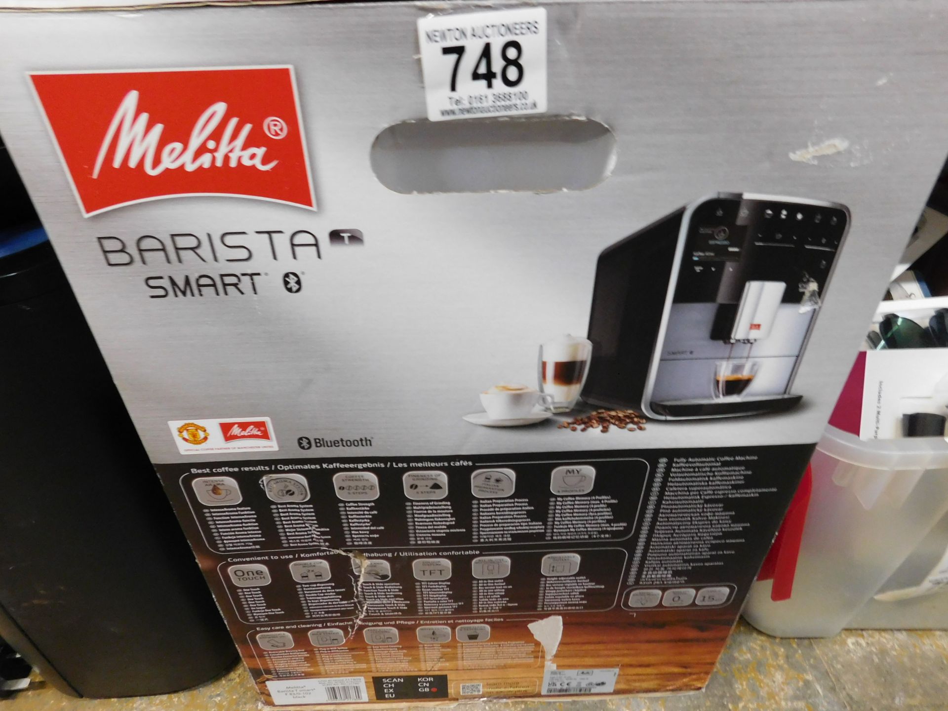 1 BOXED MELITTA BARISTA T SMART BLACK BEAN TO CUP COFFEE MACHINE F83/0-102 RRP Â£699.99