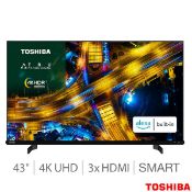 1 BOXED TOSHIBA 43UL3263DB 43 INCH 4K ULTRA HD SMART TV WITH STAND REMOTE RRP Â£299 (WORKING)