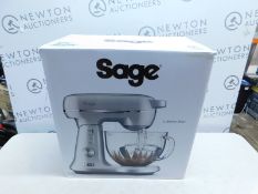 1 BOXED SAGE THE BAKERY BOSS STAND MIXER IN BRUSHED ALUMINIUM BEM825BAL RRP Â£349 (POWERS ON,