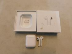 1 BOXED APPLE AIRPODS WITH CHARGING CASE MODEL MV7N2ZM/A RRP Â£139.99 (POWER ON WORKING)