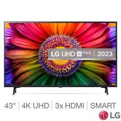 1 BOXED LG 43UQ80006LB (2022) LED HDR 4K ULTRA HD SMART TV WITH REMOTE RRP Â£399 (WORKING, NO