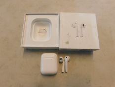 1 BOXED APPLE AIRPODS WITH CHARGING CASE MODEL MV7N2ZM/A RRP Â£139.99 (POWER ON WORKING)