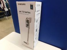 1 BOXED SAMSUNG JET 70 PET CORDLESS VACUUM CLEANER WITH BATTERY RRP Â£399 (NO CHARGER)