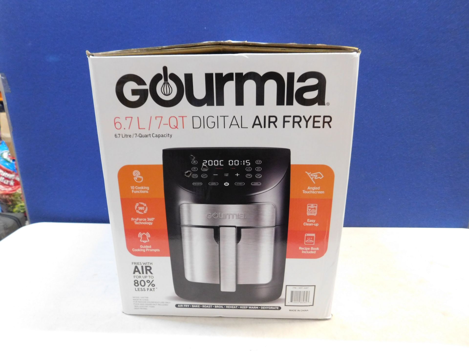 1 BOXED GOURMIA 6.7L DIGITAL AIR FRYER RRP Â£89.99