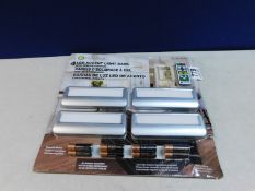 1 PACK OF 4 CAPSTONE LED ACCENT LIGHT BARS WITH 12 AA DURACELL BATTERIES RRP Â£24.99