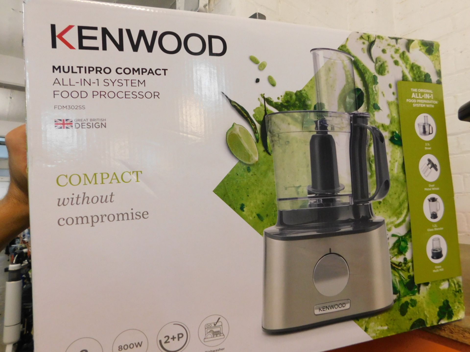 1 BOXED KENWOOD FDM302SS 800W 2.1L MULTI-PRO COMPACT FOOD PROCESSOR RRP Â£129.99