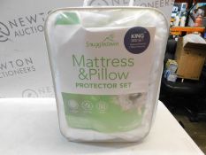 1 BAGGED SNUGGLEDOWN ANTI ALLERGY QUILTED MATTRESS & PILLOW PROTECTOR SET KING RRP Â£39