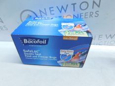 1 BOXED BACOFOIL SAFELOC DOUBLE SEAL FOOD AND FREEZER BAGS RRP Â£24.99