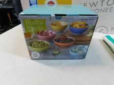 1 BOXED OVER & BACK TROPICAL STONEWARE BOWLS RRP Â£19