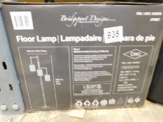 1 BOXED BRIDGEPORT DESIGNS 3 ARM FLOOR LAMP RRP Â£129.99